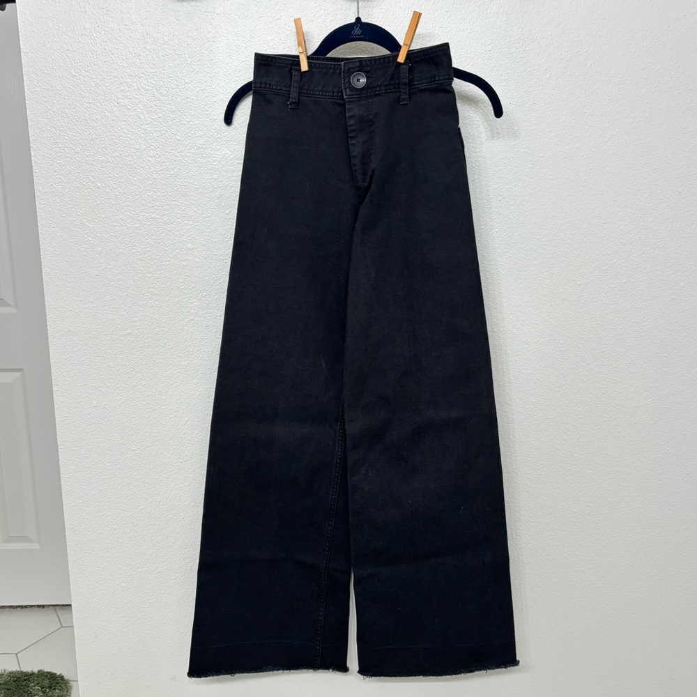 ZARA Black Wide Legs Jeans Size 2/waist 24